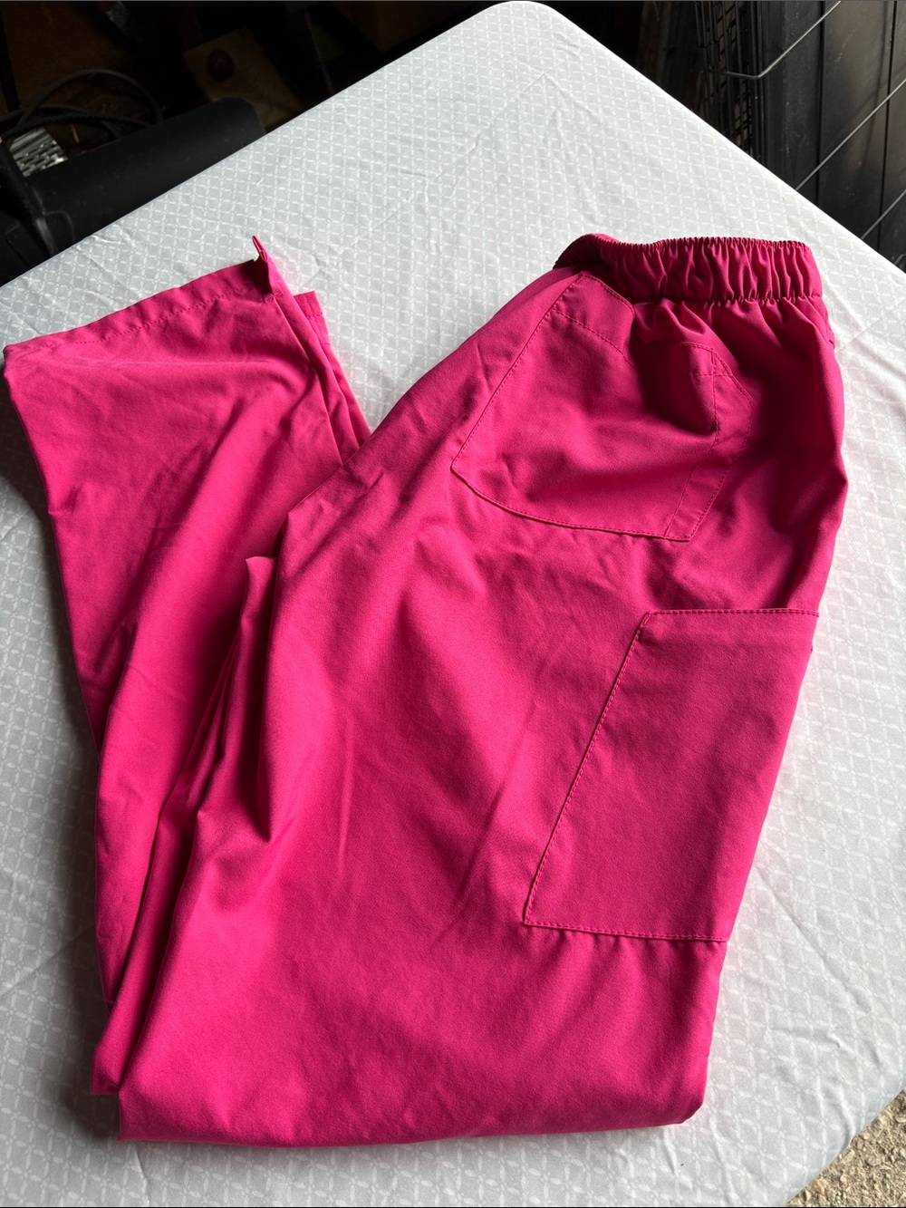 WonderWink Women's Hot Pink Elastic Waist Scrub Pants